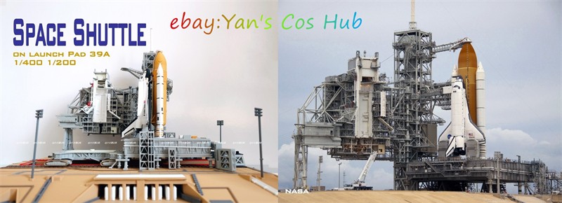 1/400 Dragon Space Shuttle Launch Site 3D Printed Model