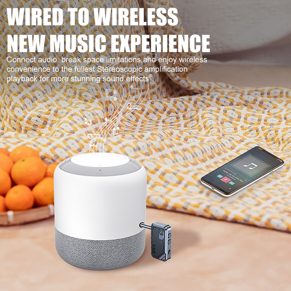 2-in-1 Wireless Bluetooth 5.0 Transmitter Receiver Adapter Audio 3.5mm Jack Aux.