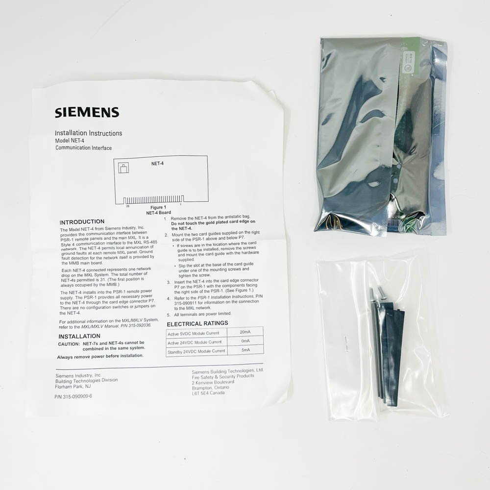 Siemens NET-4 Cerberus Pyrotronics 500-891181 MXL Communication Interface Module