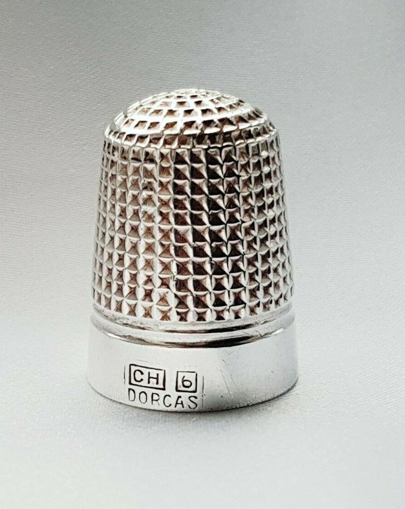 Silver THIMBLE ~ Charles Horner (CH) DORCAS ~ Size 6