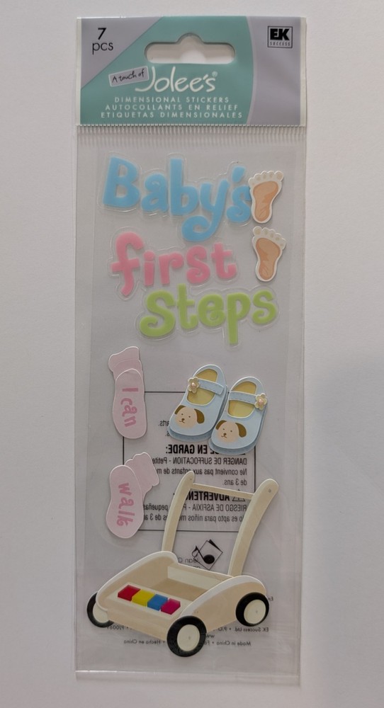 RARE Jolee's Baby's First Steps Scrapbooking Stickers
