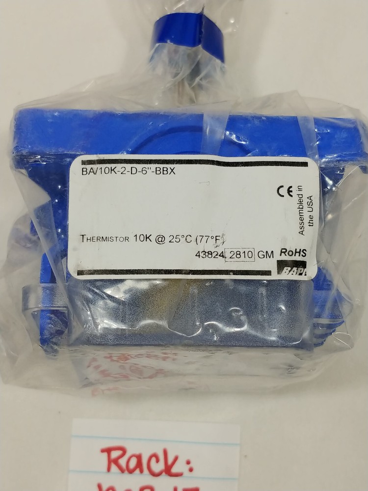 BAPI BA/10K-2-D-6"-BBX Thermistor 10K @ 25C (77F)