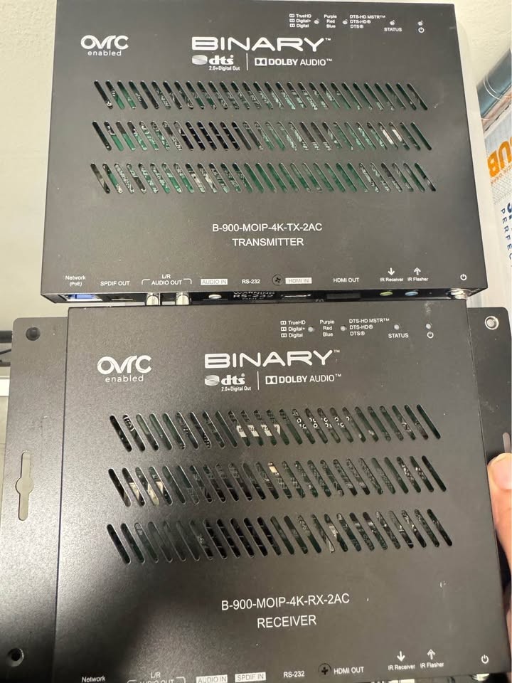 OVRC ENABLED BINARY B-900-MOIP-4K TRANSMITTERS (POE ONLY) TX-2AC ONLY