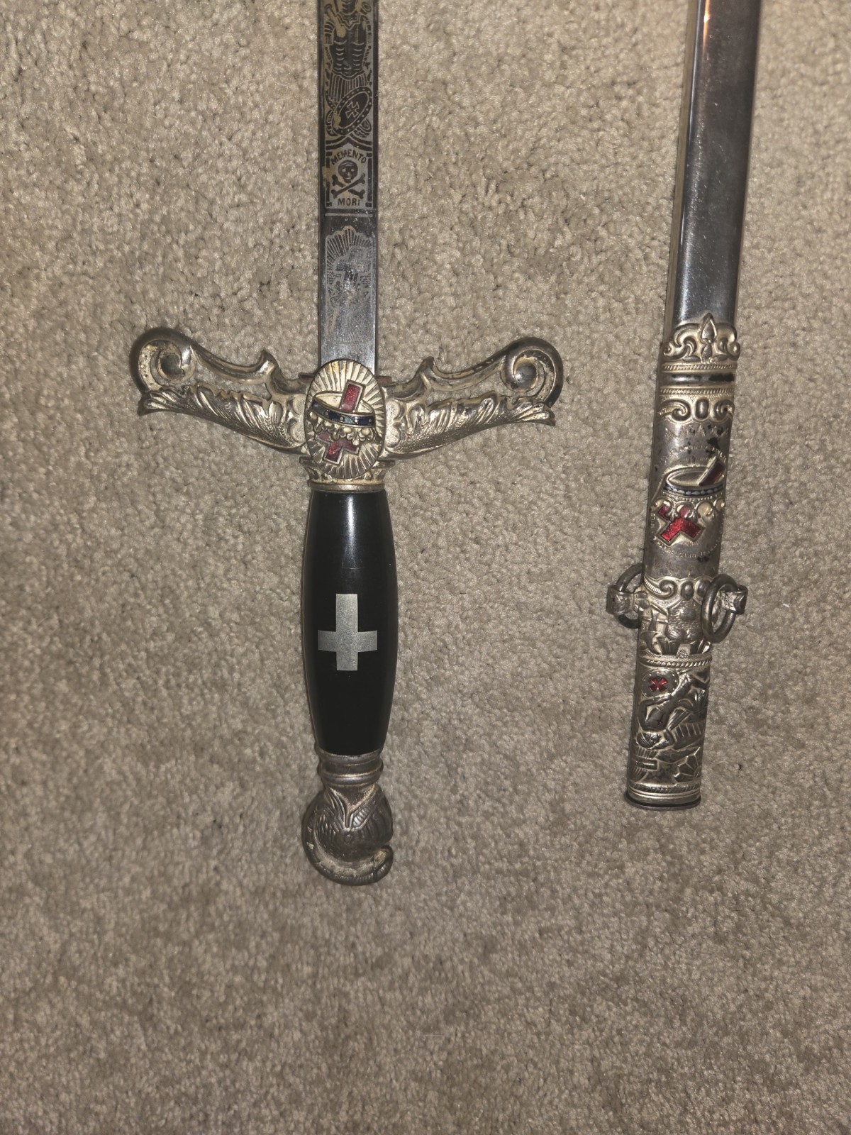 Templar Knights Antique Masonic Freemason Fraternal Sword Saber Molilley & Co