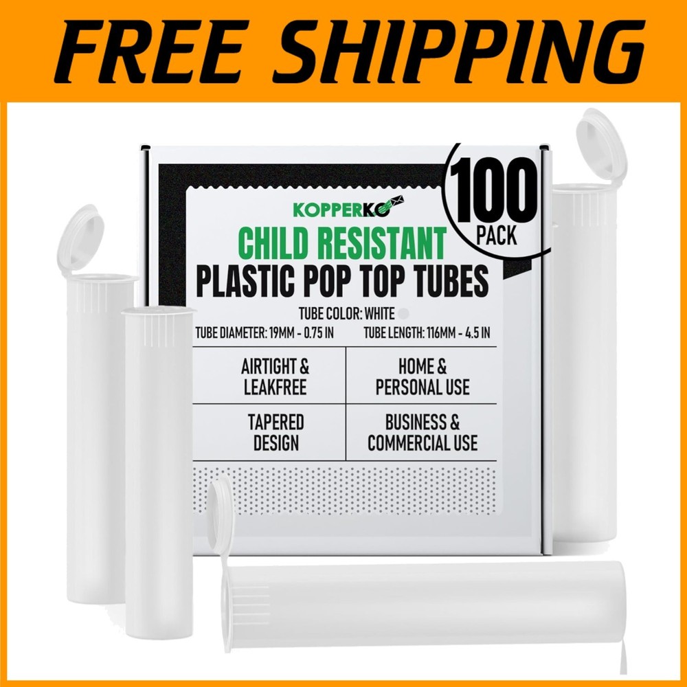 Travel Spice Storage Tubes 4.6" 100-Pack