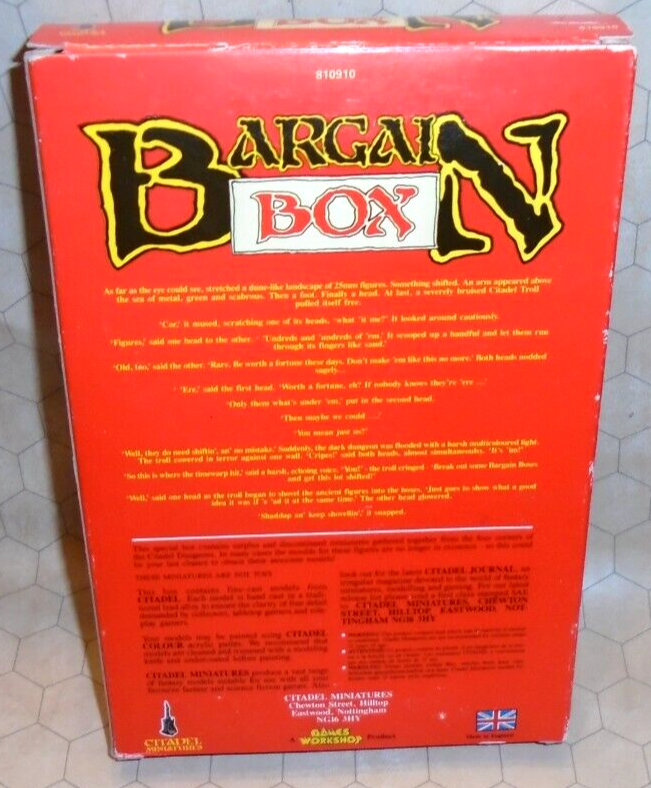Citadel Miniatures Bargain Box!? OOP - Warhammer Fantasy (Box & Insert Only)