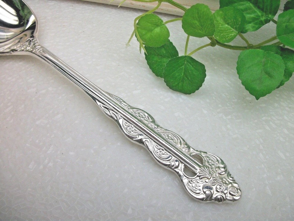 Ekco Eterna LILLIANNE Silverplate Solid Serving Spoon