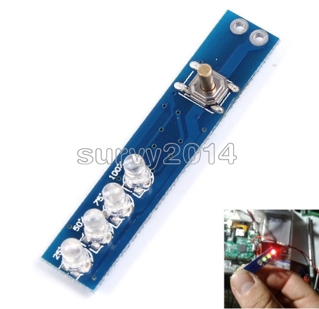 1-4S Lithium Battery Capacity Indicator LED Display Board Panel Power Tester