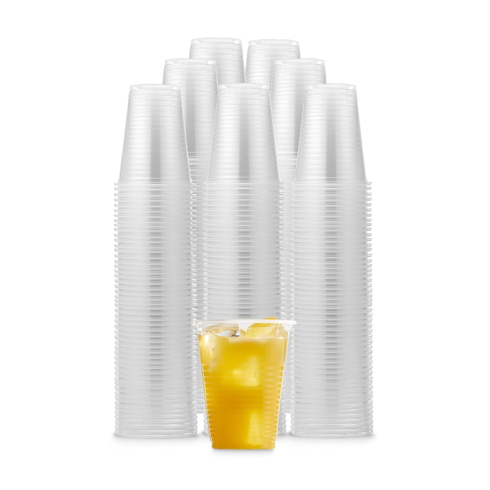 Munfix 500 Pack 7 Oz Clear Plastic Cups, Disposable Drinking 7 Oz,