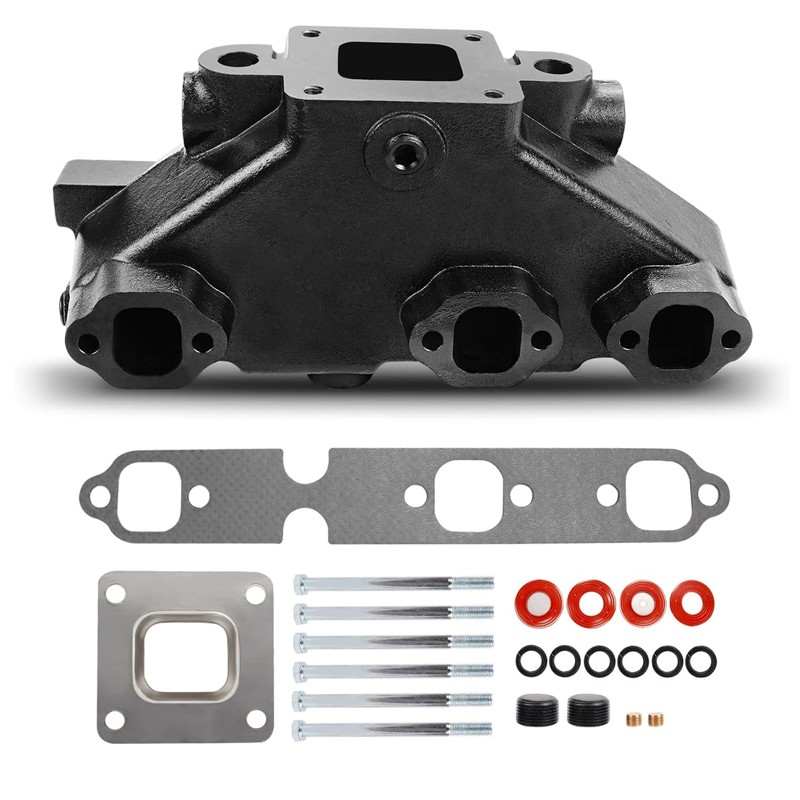 2PCS Exhaust Manifold Dry Joint Riser for Mercruiser GM 4.3 V6 2002-UP 864612T01