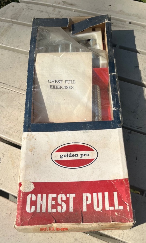 VINTAGE GOLDEN PRO CHEST PULL WITH BOOK