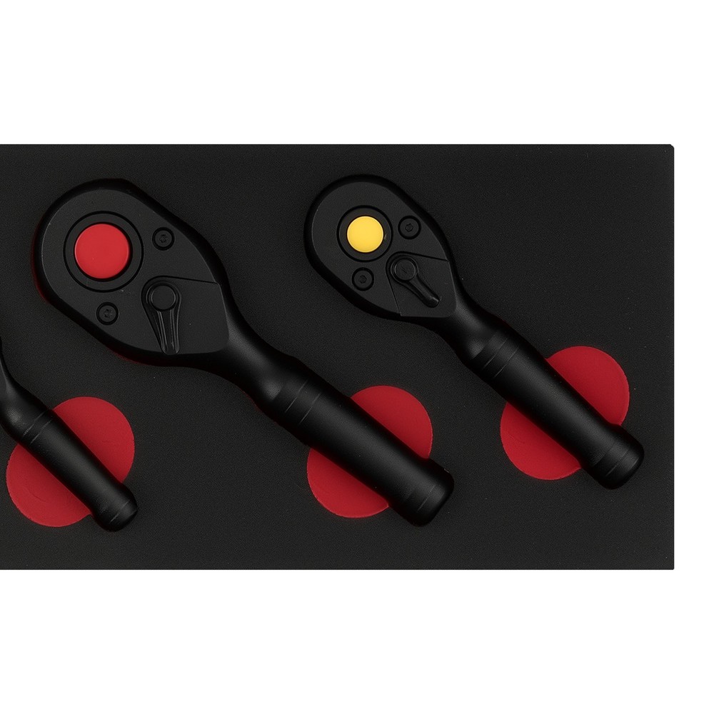 72 Teeth Ratchet Set 1/4 3/8 1/2 Drive Quick Release Socket Wrench Tool Kit