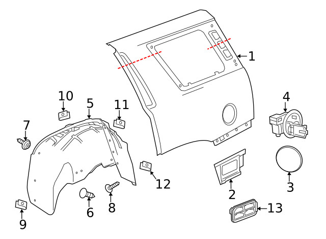 Genuine GM Driver Side Body Side Outer Panel Rear Lower Extension 22786533