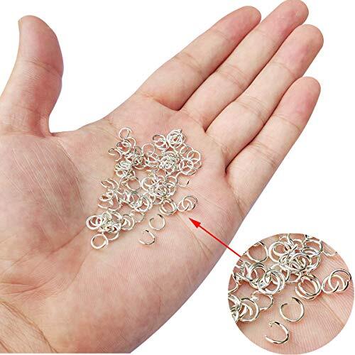 600 Pcs Silver Plated Jump Rings Split Rings Circle Clasp Connecting Rings