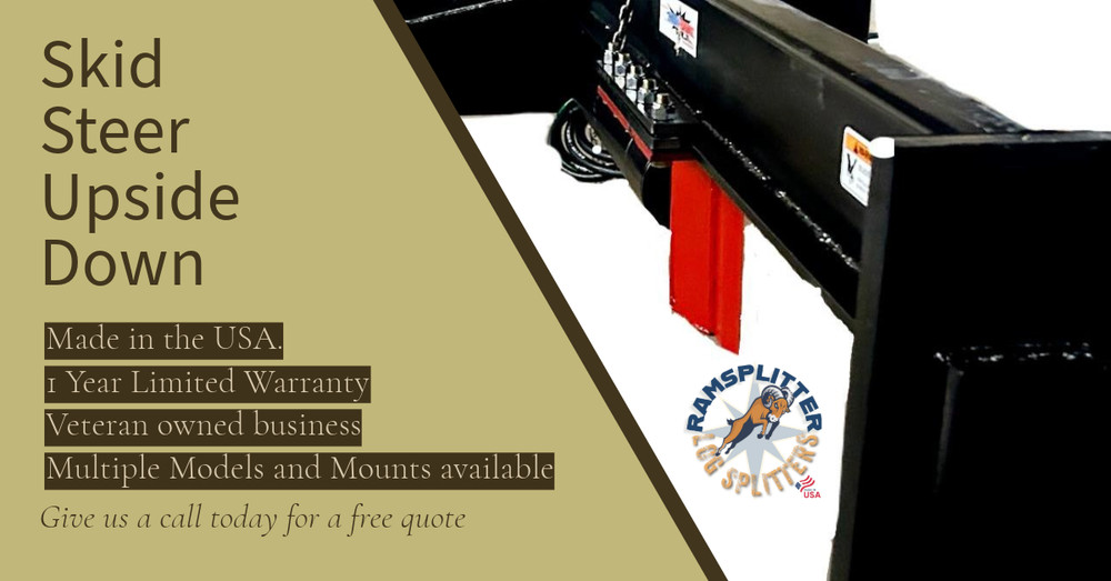 lamsplitter Skid Steer Upside Down Log Splitter 20 tons with 24" stroke SSUD20
