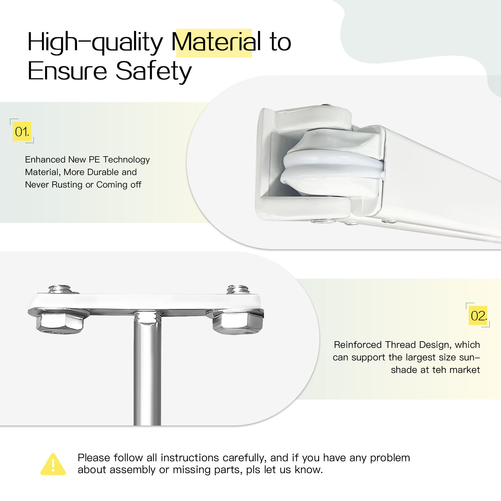 Retractable Patio Awning Sun Shade Cover with Manual Crank Handle,Multiple Sizes