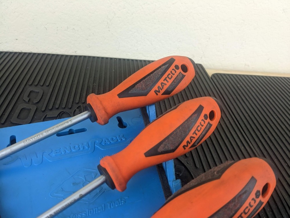 #ay954 Matco Tools 5 Pc Premium Orange Screwdriver Set