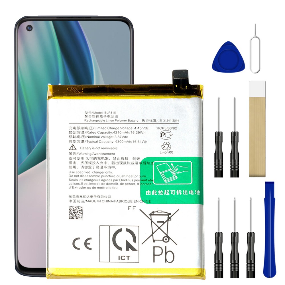 For OnePlus Nord N10 5G BE2029 Replacement Battery BLP815 Tool