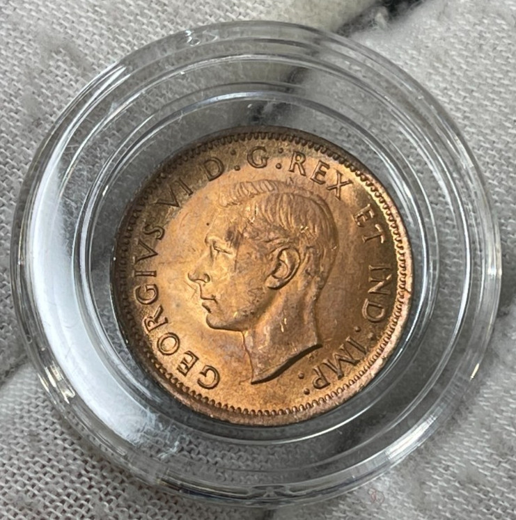 1938 Canada One Cent Coin Excellent Condition