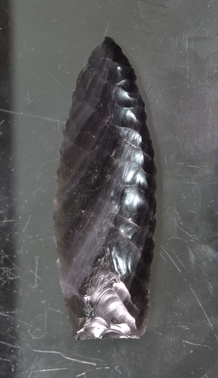 Authentic Modern Reproduction of Pre 1600 Pacific Northwest Obsidian Arrowhead