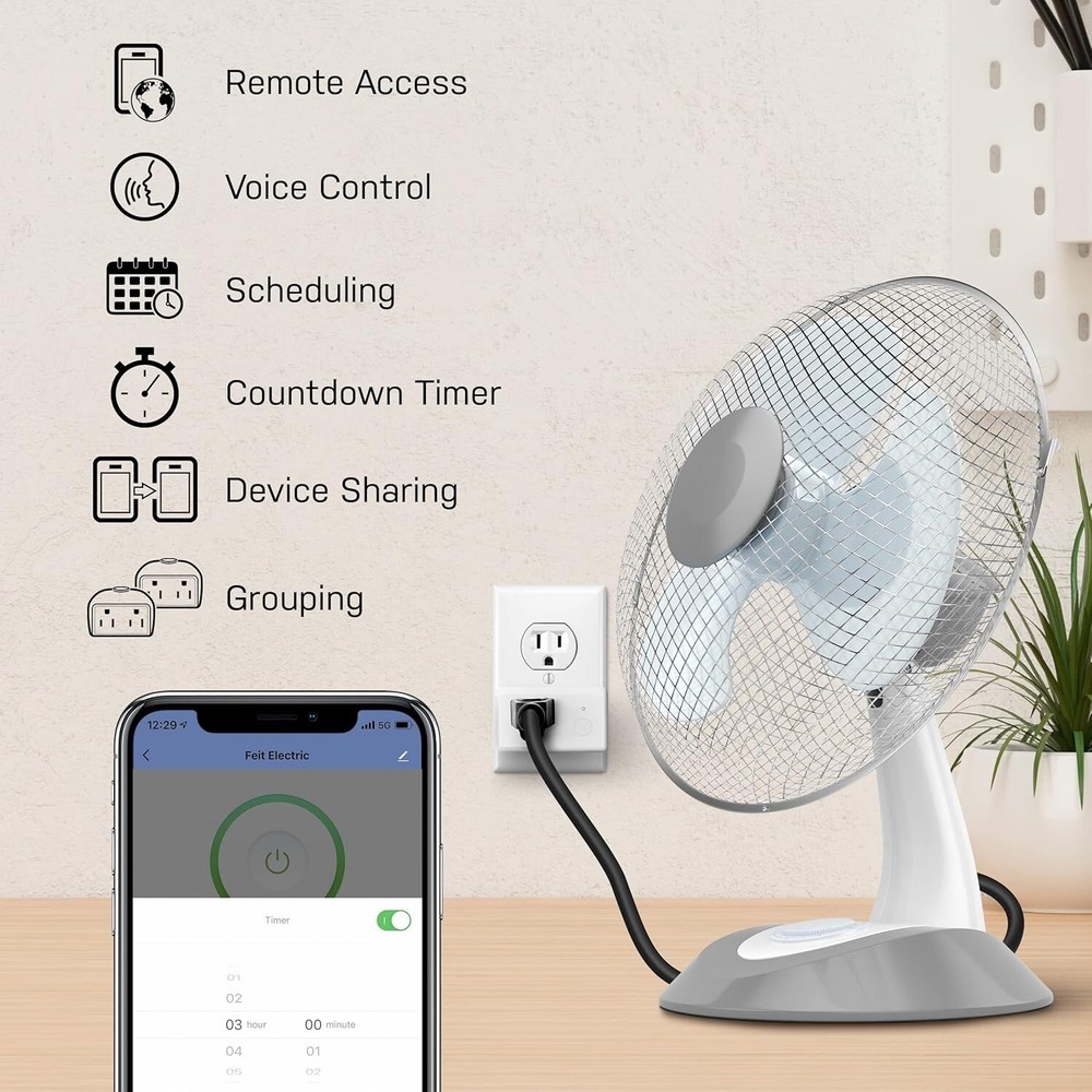 Feit Electric WIFI Smart Plug-White NEW