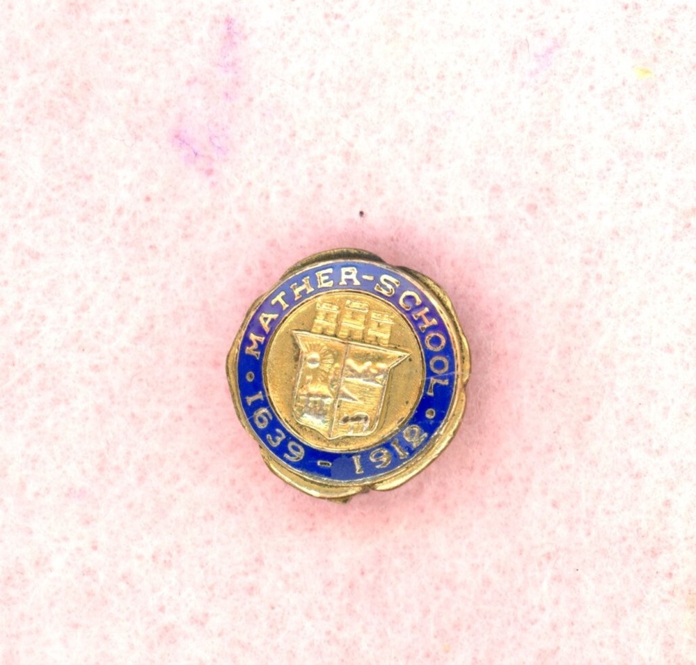 1912 ~ MATHER SCHOOL ~ GOLD FILLED ~ PINBACK