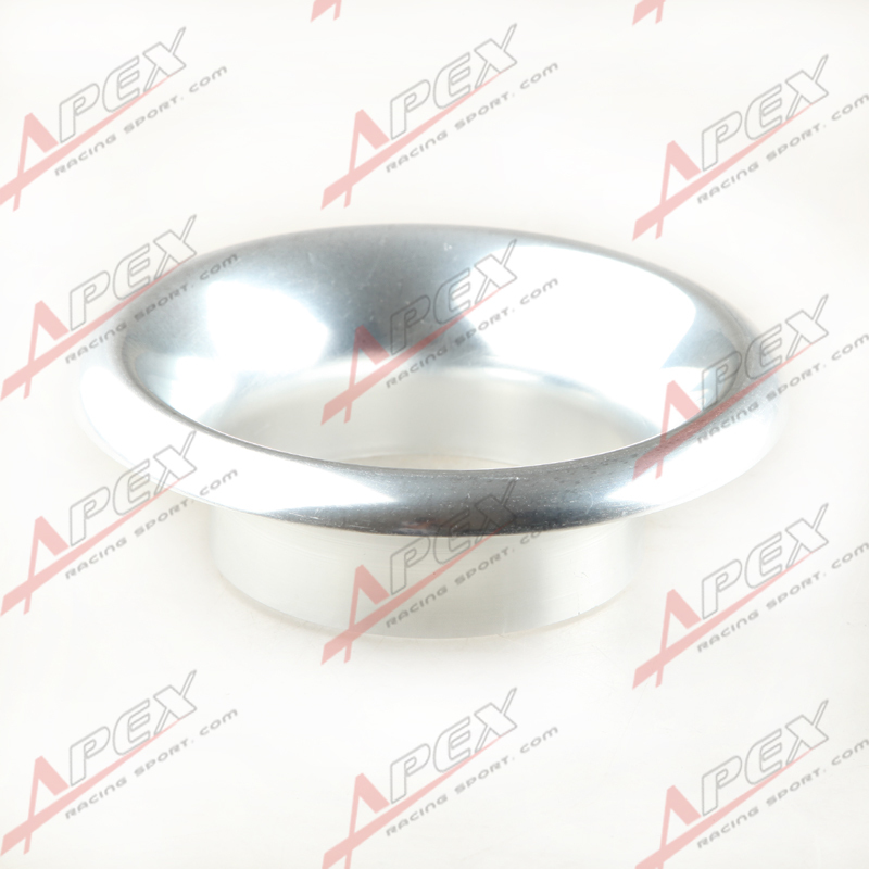 US 5" Inch Short Ram/ Cold Air Intake Turbo Horn Velocity Stack Adapter Silver