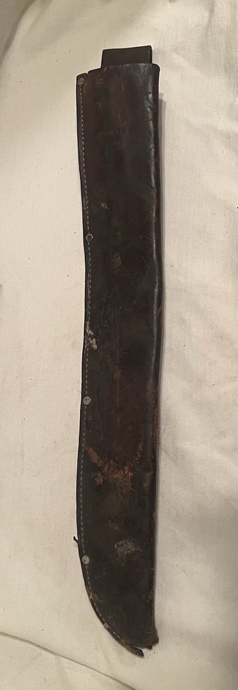 Vintage Leather 20" Machete Sheath Signed LEITZ