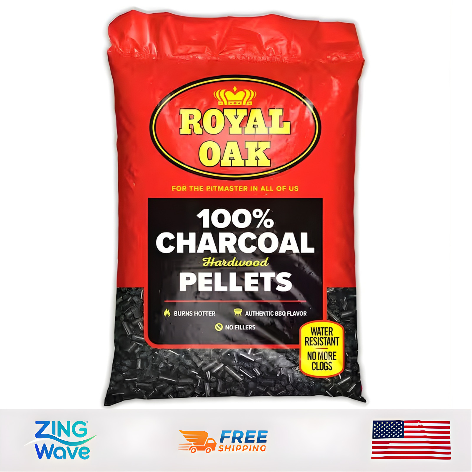 20 lb 100% Natural Hardwood Charcoal Pellets for Grills & Smokers New