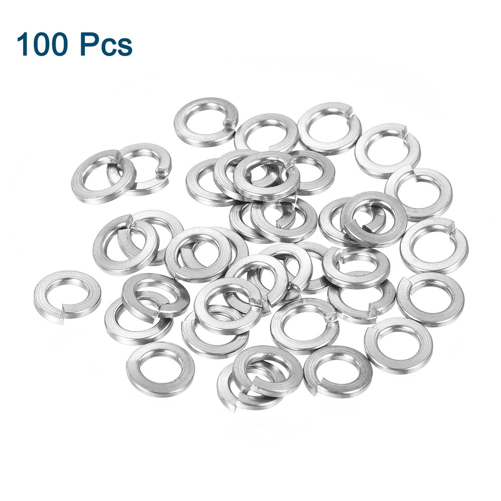 #10 Split Lock Washer, 100Pcs 304 Stainless Steel Spring Lock Washers