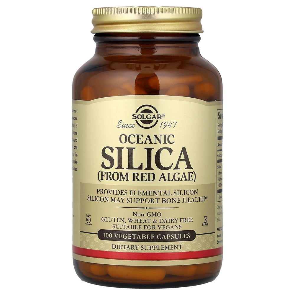 Oceanic Silica From Red Algae, 100 Vegetable Capsules