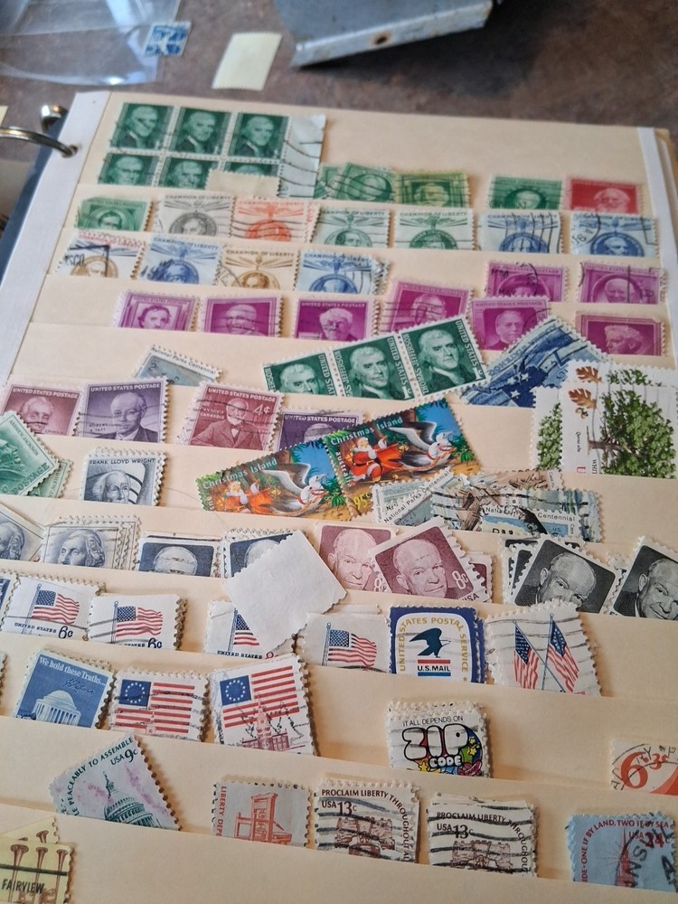 5000 + Stamps Post Marked 1 To 13 Cent