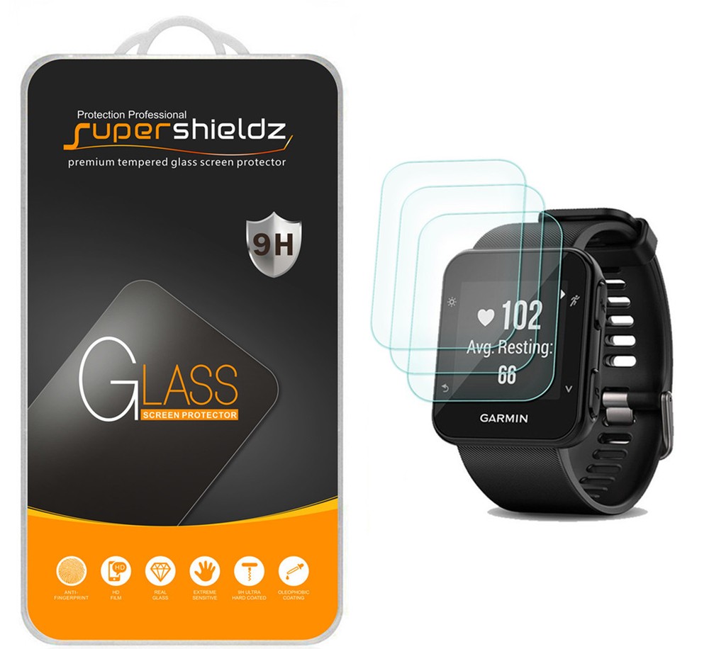 3X Supershieldz for Garmin Forerunner 35 Tempered Glass Screen Protector Saver