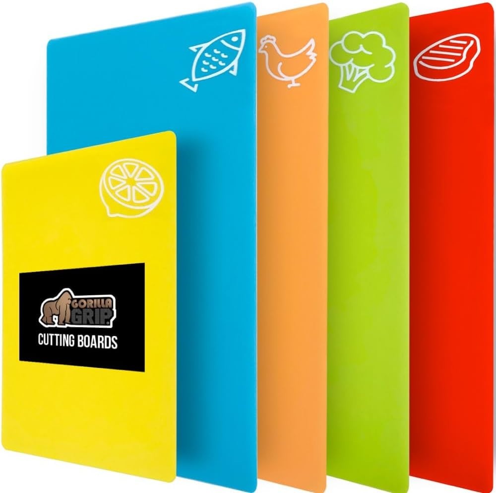 Ultimate 5-Piece BPA-Free Cutting Board Set - Flexible, Lightweight, Color-Coded