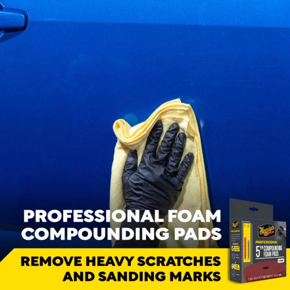 Meguiar's 5" Compounding Foam Pads Machine Pad for Compounding, 2 Pack M5CFP2