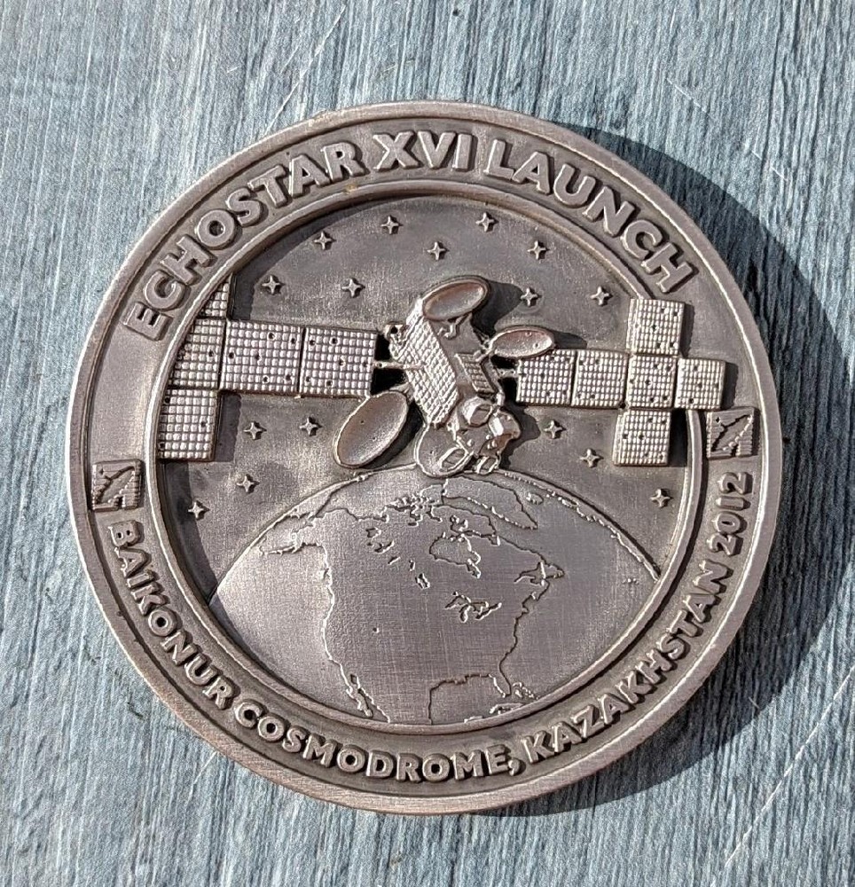 Echostar XVI Launch medallion 2012 Kazakhstan Space Systems Loral Echostar