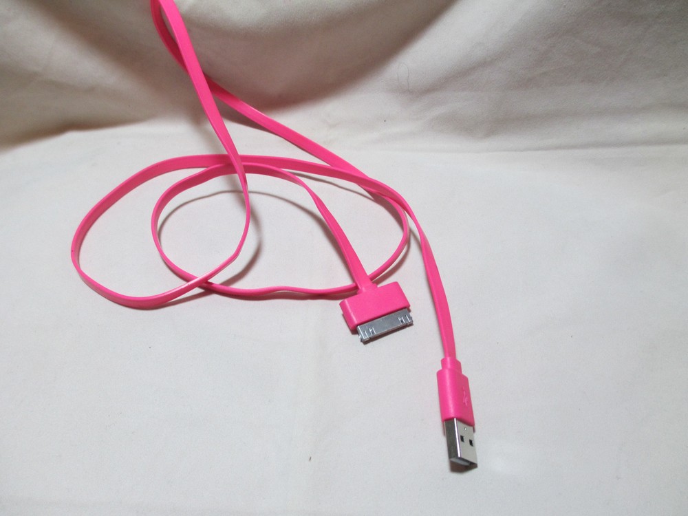 3 Ft USB Data Sync Charger Cable Cord for iphone 4s 4 HOT PINK