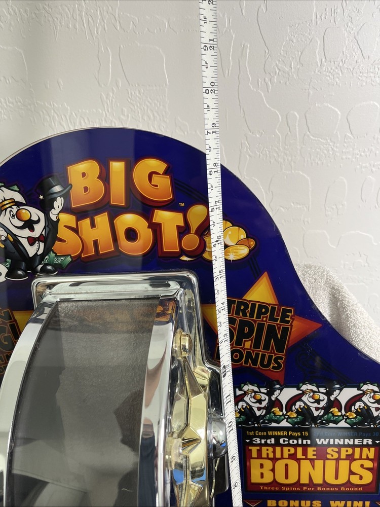 BIG SHOT Plexiglass Slot Machine Insert Casino Data Systems 2001