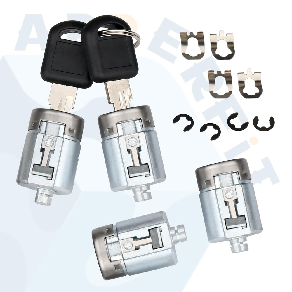 Door Lock Cylinders & Keys for Exterior Handle Compatible with Silver