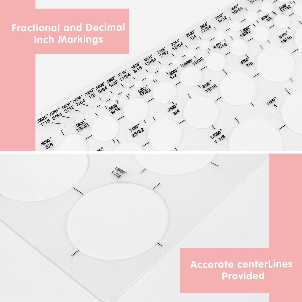 Circle Template Circle Round Stencil Templates for Drafting for Office and Sc...