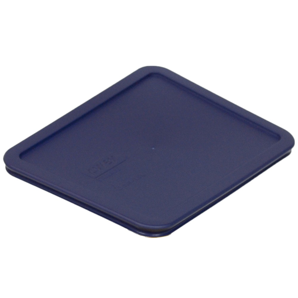 Pyrex 7211-PC Blue Rectangle Plastic Food Storage Replacement Lid (3-Pack)