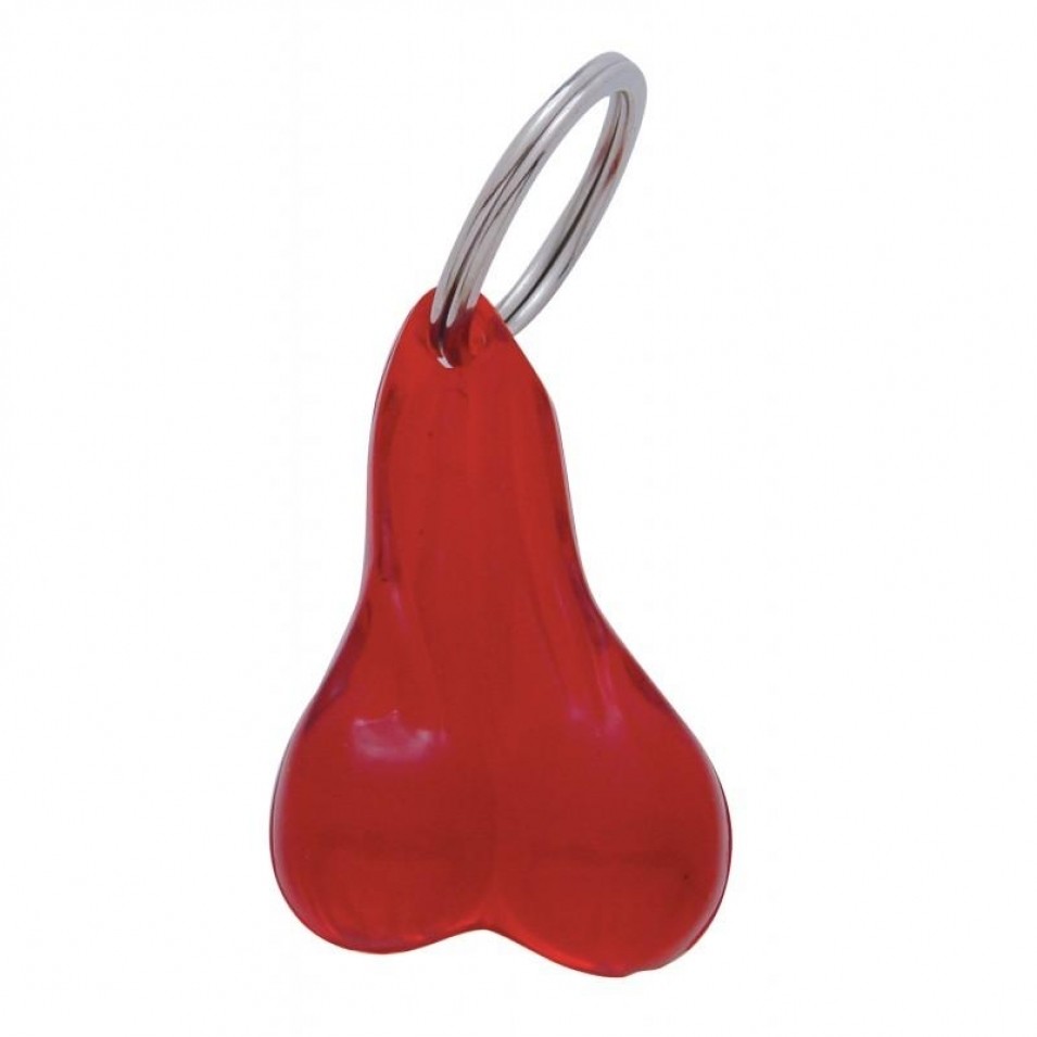 2 1/2" Small Ball Novelty Key Chain - Red