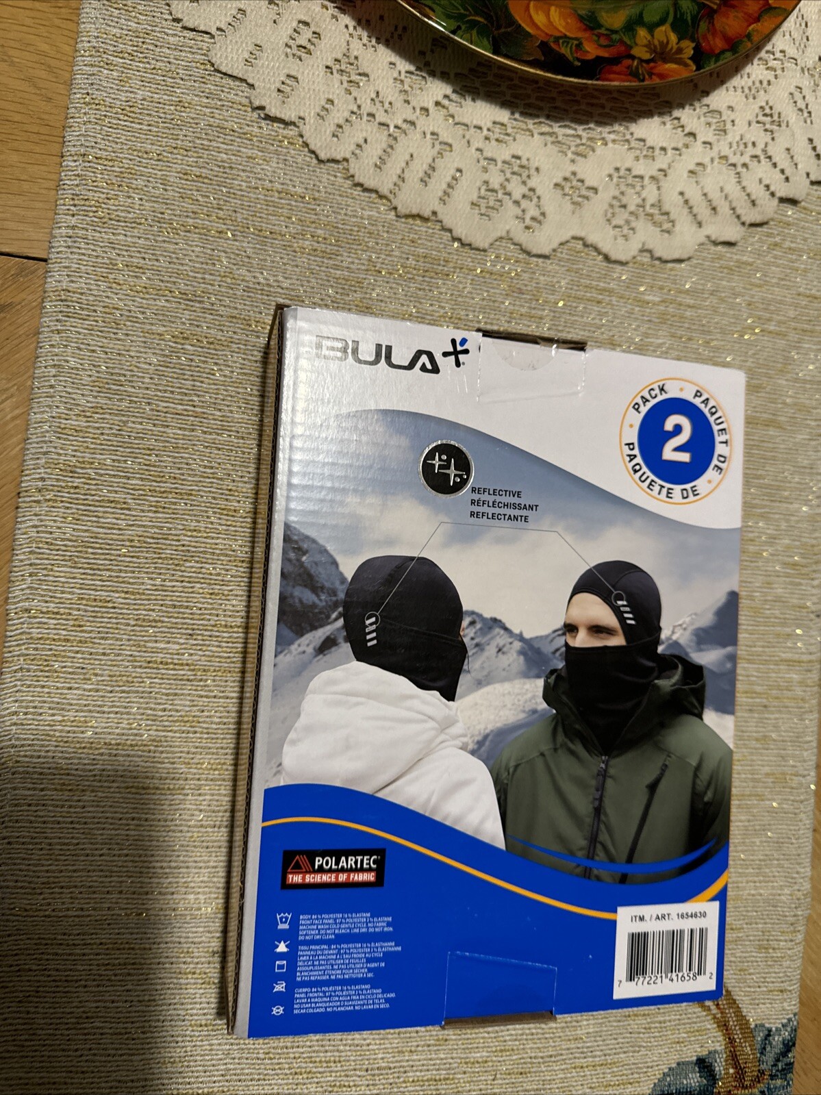 2 pack Bula+ Convertible Balaclava Ski Mask Neck Gaiter Black Polartec unisex