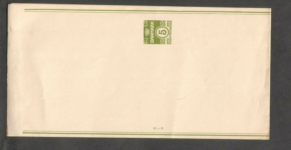 Denmark unmailed 5 ore wrapper 61-H
