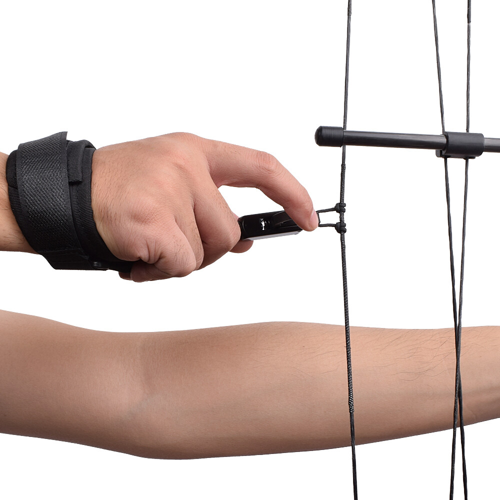 Archery Wrist Release Aids Strap Adjustable Compound Bow Target Shooting Tool US