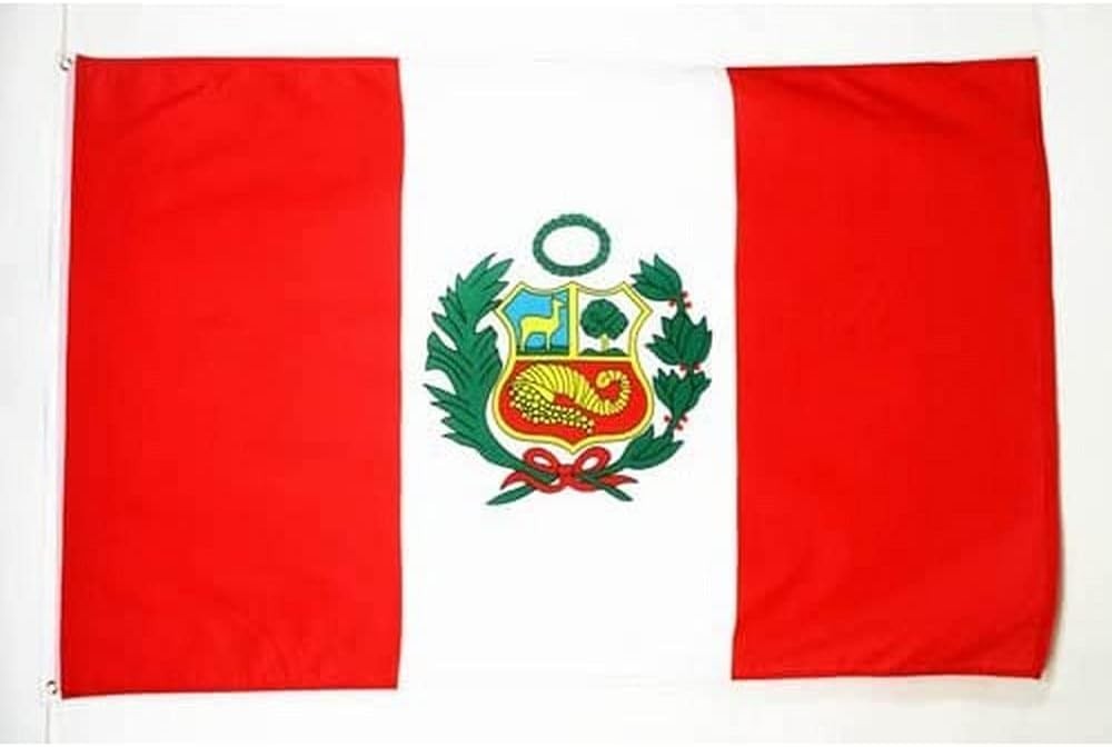2x3 Ft Peruvian Flag - Waterproof, Reinforced Grommets for Easy Setup