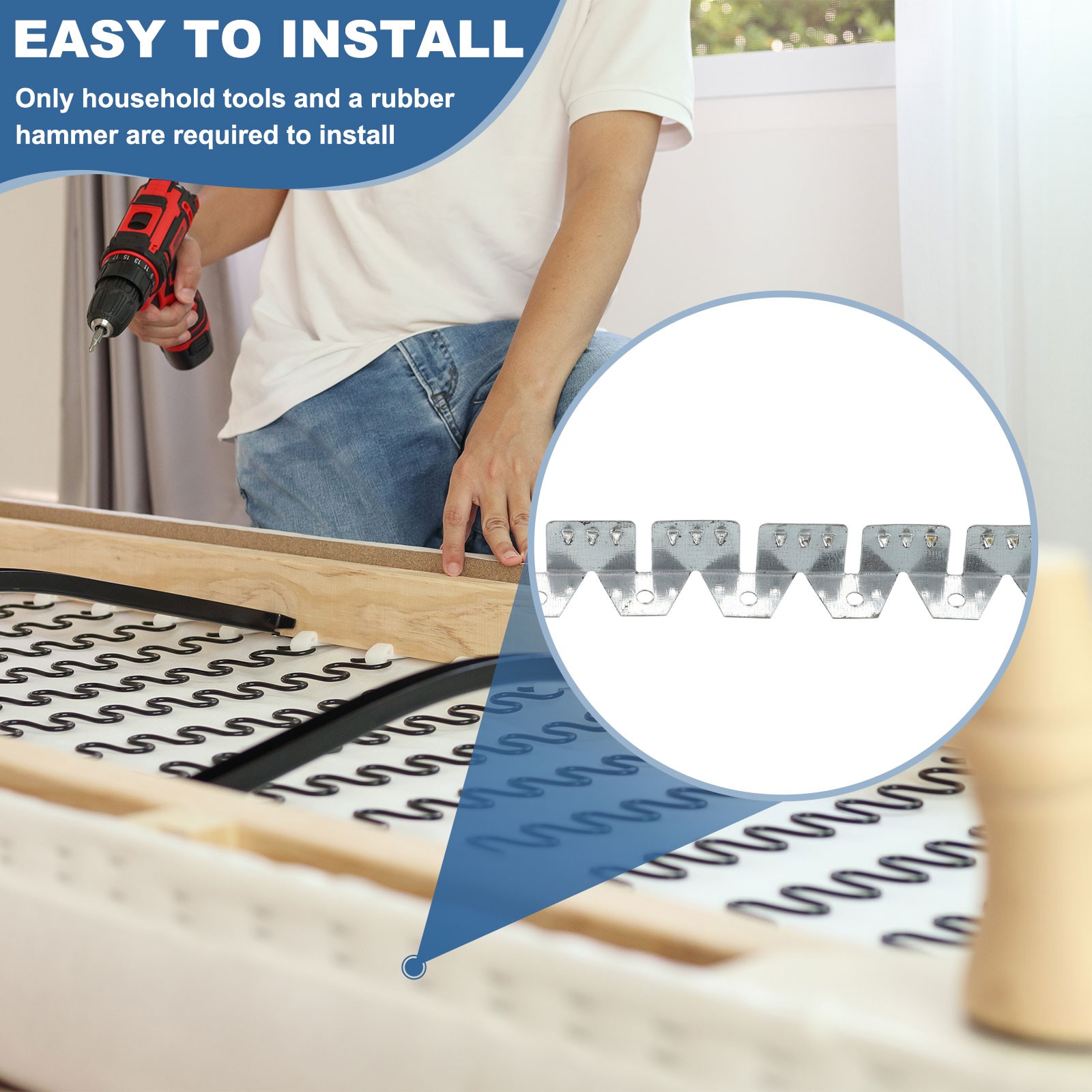 33ft Upholstery Metal Tack Strips, 1 Pcs Upholstery Sofa Curve Ease Grip