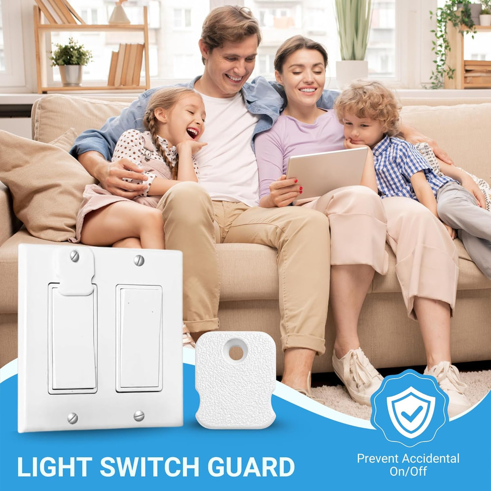 Light Switch Guard for Rocker Switches Prevent Accidental On/Off Durable Plastic