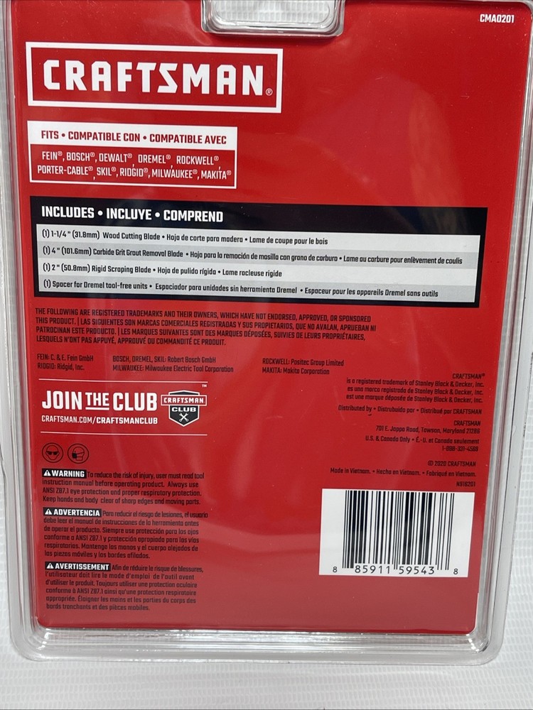 CRAFTSMAN Oscillating Multipurpose Assortment CMA0201 New