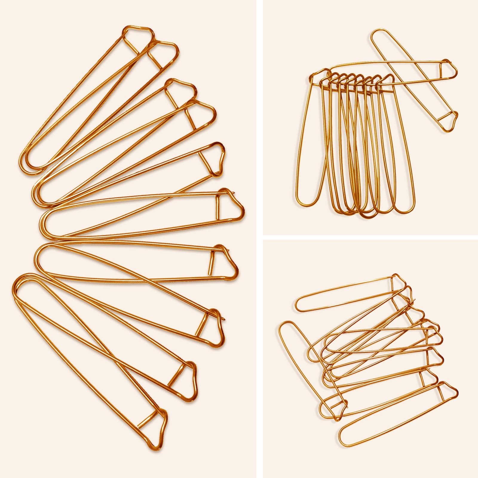 10 PCS Extra Large Safety Pins,Gold Big Safety Pins for Clothes Sweater